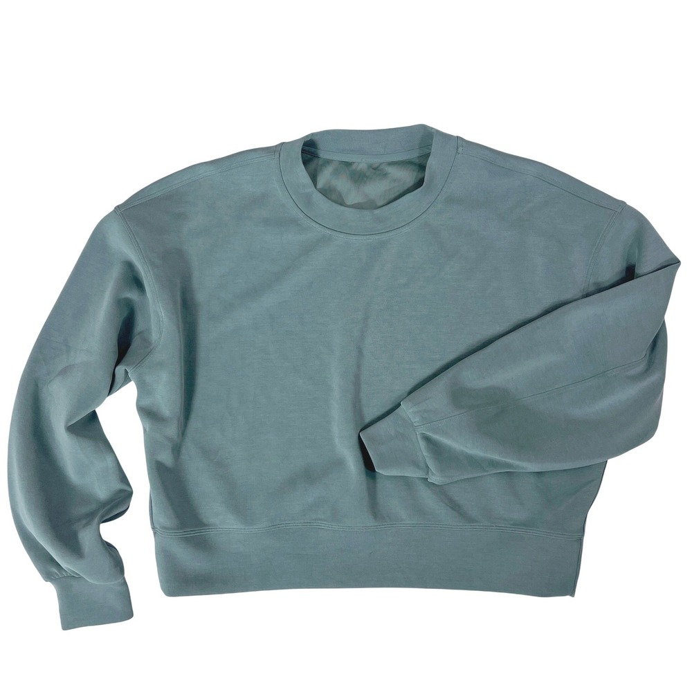 Lululemon Perfectly Oversized Crew 6 W3EZLS Tidewater Teal Athleisure Softstreme
